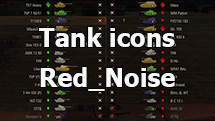 Contour colored icons of tanks from Red_Noise for WOT 1.24.1.0