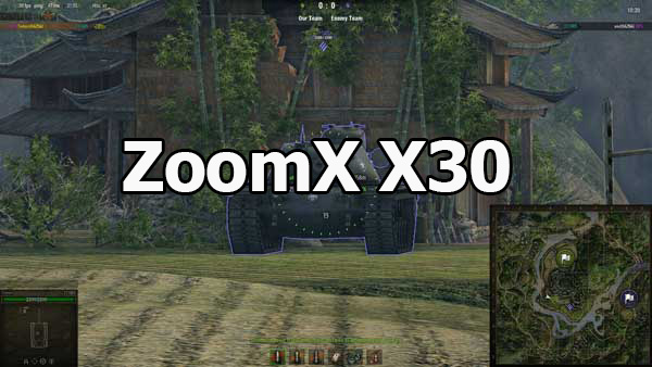 ZoomX X30: increased aim zoom ratio for World of Tanks 1.24.1.0