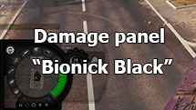 Damage panel “Bionick Black” for World of Tanks 1.24.1.0