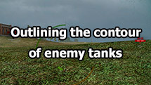 Outlining the contour of enemy tanks for World of Tanks 1.24.1.0