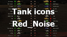 Contour colored icons of tanks from Red_Noise for WOT 1.24.1.0