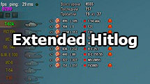 Extended Hitlog in battle for World of Tanks 1.24.1.0 [without XVM]