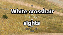 White crosshair sights for WOT 1.24.1.0