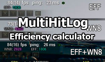 MultiHitLog: Efficiency calculator in battle [WN8, EFF] World of Tanks 1.21.0.0
