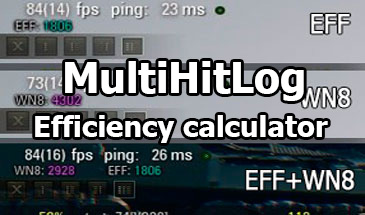 MultiHitLog: Efficiency calculator in battle [WN8, EFF] World of Tanks 1.25.1.0