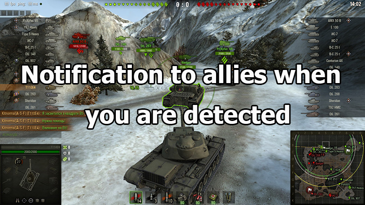 Notification to allies when you are detected for WOT 1.24.1.0