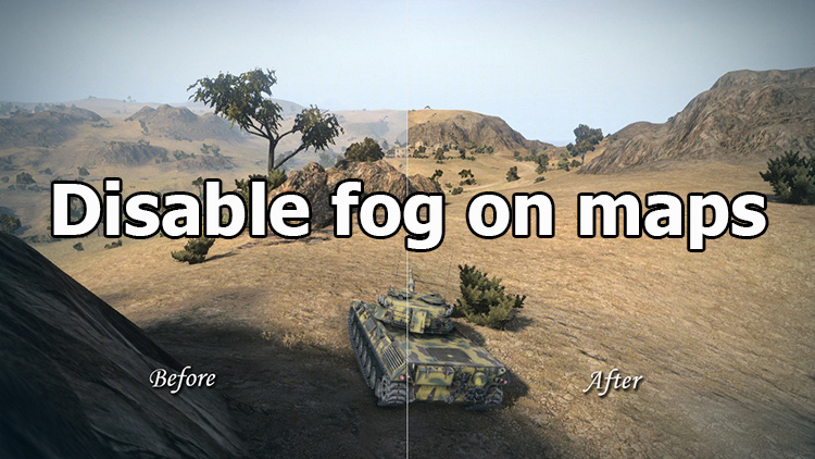 Disable fog on maps and inrease visibility range for WOT 1.25.1.0