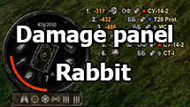 Damage panel "Rabbit" for World of Tanks 1.28.0.0