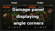 Damage panel displaying angle corners for World of Tanks 1.28.0.0