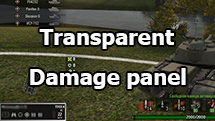 Transparent damage panel for World of Tanks 1.28.0.0