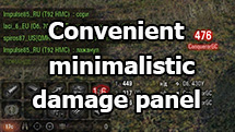 Convenient minimalistic damage panel for World of Tanks 1.28.0.0