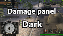 Stylish damage panel "Dark" for World of Tanks 1.27.0.1