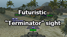 Futuristic “Terminator” sight for WOT 1.27.1.0