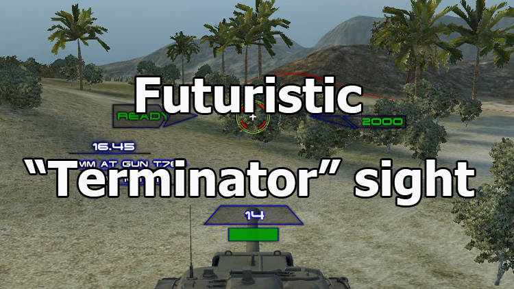 Futuristic “Terminator” sight for WOT 1.24.1.0