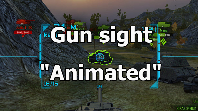 Gun sight "Animated" for World of Tanks 1.25.1.0