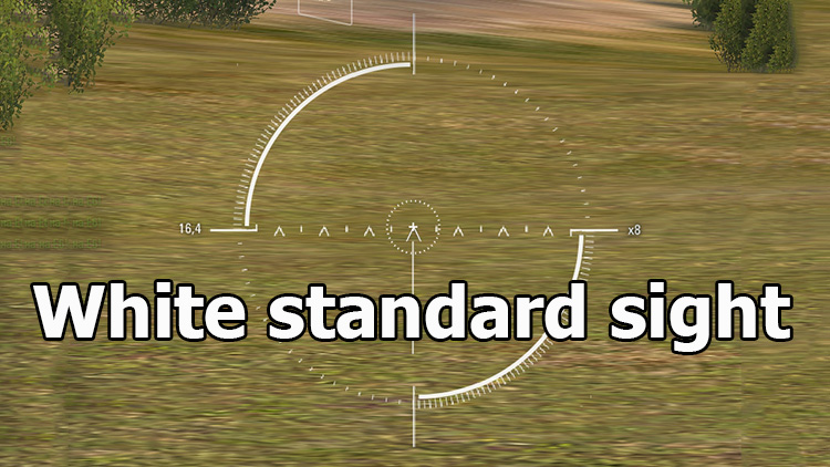 White standard sight for World of Tanks 1.24.1.0