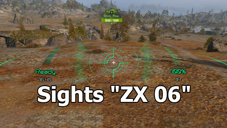 Spectacular sights "ZX 06" for World of Tanks