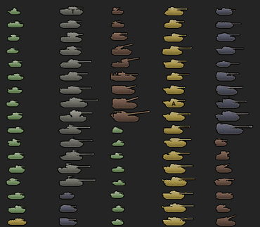 Tank icons pack "Hard Icons" for World of Tanks