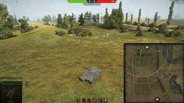 Place of aiming ally SPGs on minimap for World of Tanks