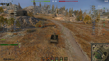 Transparent interface in battle for World of Tanks