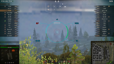 Stylish turquoise sight “Staple” for World of Tanks