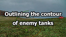 Outlining the contour of enemy tanks for World of Tanks 1.25.1.0