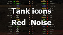 Contour colored icons of tanks from Red_Noise for WOT 1.25.1.0