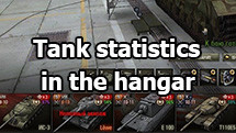 Statistics on the tank in the hangar for World of Tanks 1.29.1.0 [without XVM]