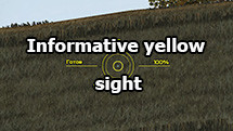 Informative yellow sight for World of Tanks 1.29.0.0