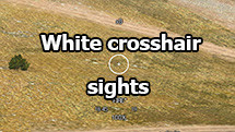 White crosshair sights for WOT 1.29.0.0
