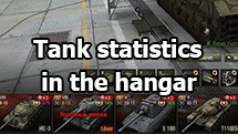Statistics on the tank in the hangar for World of Tanks 1.20.0.1 [without XVM]